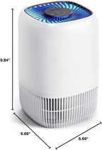 VOOPNU Air Purifiers for Home, High Efficiency Filter Up to 1076 Ft², White | for Pet Hair, Odors, Pollen, Smoke, Compact Air Cleaner with 3 Speeds, Timer, Aroma 22 dB Quiet 360°Intake, DH-JH12