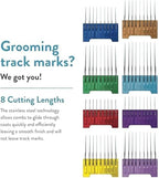 Wahl Professional Animal 5-in-1 Stainless Steel Comb Set, Multicolor 1 | 8 Color-Coded Cutting Lengths, Compatible with Arco, Motiva2, Bravura2, Bravura, and Chromado Clippers