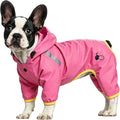 Dog Raincoat, Professional Waterproof Taped Seams for Puppies & Tiny Small Dogs (Pink, XS)