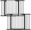 Cumbor 2 Pack 30-46" Baby Gate for Stairs, Mom's Choice Awards Winner-Auto Close Dog Gate for doorways, Easy Install Pressure Mounted Pet Gates Indoor, Easy Walk Thru Wide Safety Gate for Dog, Black