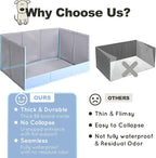 HQ4US 4LEGS Dog Litter Box Indoor High Walls, Puppy Pee Pad Holder Foldable | Dog Potty Tray, Large Dog Toilet with Clips, No Assembly,Waterproof, Easy Clean, No Spill, Seamless, Portable for Travel