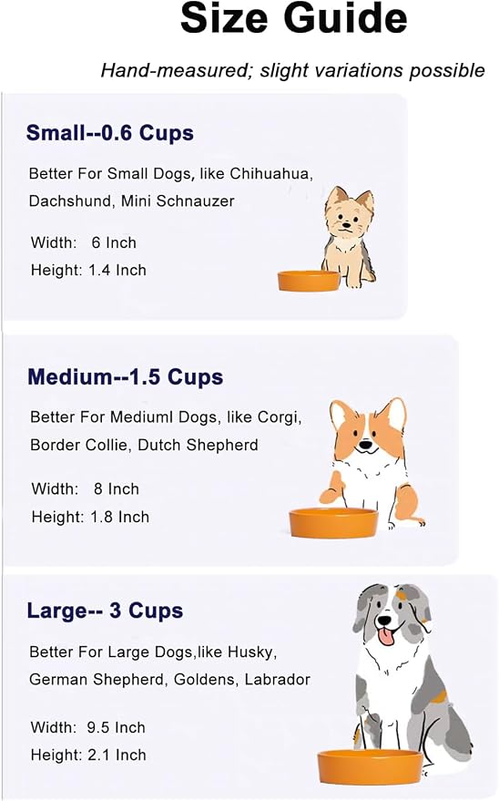 LE TAUCI Ceramic Slow Feeder Dog Bowls Small Breed, 0.6 Cups Dog Food Dish for Fast Eaters, Puzzle Bowl for Dogs and Cats,Pumpkin Orange