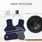 Geyecete Dog Winter Coat Greyhound Raincoat Fabric with Lamb Velvet Inside Outdoor Dog Apparel with Adjustable Bands for Medium, Large Dog-Navy-XXXL