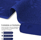 Andalus Large Cat Litter Mat, Pack of 1 - Waterproof, Non-Slip & Easy to Clean Cat Litter Box Mat for Extra Efficient Pet Litter-Trapping, Blue (30” X 18”)