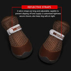 QUMY Dog Shoes for Small Dogs Hot Pavement Puppy Dog Boots & Paw Protectors | Small Medium Dog Summer Shoes, Soft Anti-Slip Rubber Sole, Mesh Breathable Dog Booties for Hardfloors, Walking Running Khaki
