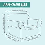 YEMYHOM Couch Cover Latest Jacquard Design High Stretch Sofa Chair Covers for Living Room, Pet Dog Cat Proof Armchair Slipcover Non Slip Magic Elastic Furniture Protector (Chair, Light Gray)