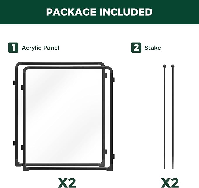 FXW 2 Add-on Acrylic Panels for AuraSpace Pro Dog Playpen, 32" H | Fits AuraSpace Pro Acrylic & Wire Mesh Indoor Dog Playpen 32"H, Includes 2 Panels