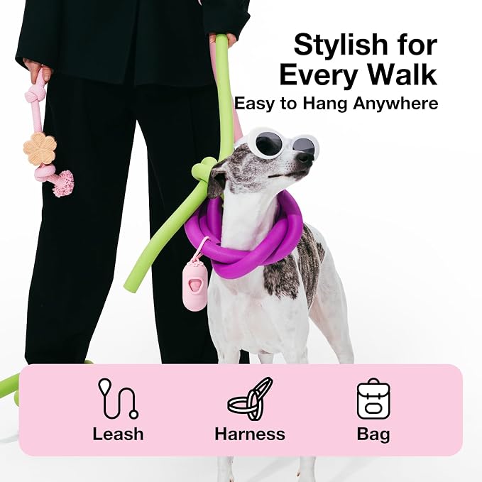 VETRESKA Cherry Blossom Scented Dog Poop Bags, Leak Proof, 300 Counts | Extra Thick and Large Pet Waste Bags for Dog Walking and Cat Litter, 20 Refill Rolls