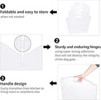 Extra-Wide Clear Acrylic Freestanding Dog Gates for the House – Folding 6-Panel Pet Gates for Doorways, Stairs, and Open Spaces, Transparent Indoor Barrier for Dogs, Puppies & Cats