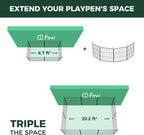 FXW MiniPaws Dog Playpen, Indoor, Yard & RV Camping, 24" H, 4 Panels | Portable, Expandable Layout, Tool-Free Setup, For Puppies & Small Dogs
