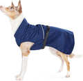 Goldpaw Rainpaw Waterproof Dog Raincoat - Durable Dog Rain Jacket for Medium Dogs - Easy to Wear, Adjustable, Premium Pet Outerwear - Made in The USA - Machine Washable - Navy - Size 20