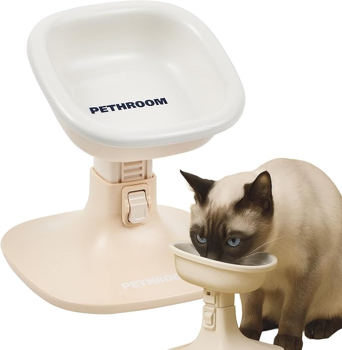 Well Fit Elevated Dog Bowl Stand, Beige