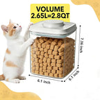 Dog Food Storage Containers Set, 4.2 QT with 130 ml Scoop & 2.8 QT, Airtight BPA-Free | Stackable Pop Lid Plastic Containers for Kibble & Pet Treats