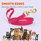 Viper Biothane K9 Working Dog Leash Waterproof Lead for Tracking Training Schutzhund Odor-Proof Long Line with Solid Brass Snap for Puppy Medium and Large Dogs 6ft, Passionfruit Pink