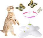 AFP Interactive Cat Toy, Butter-Fly Interactive for Indoor Cats, Flutter Bug Cat Toys, Flutter Rotating Kitten Toys with 2 Replacements