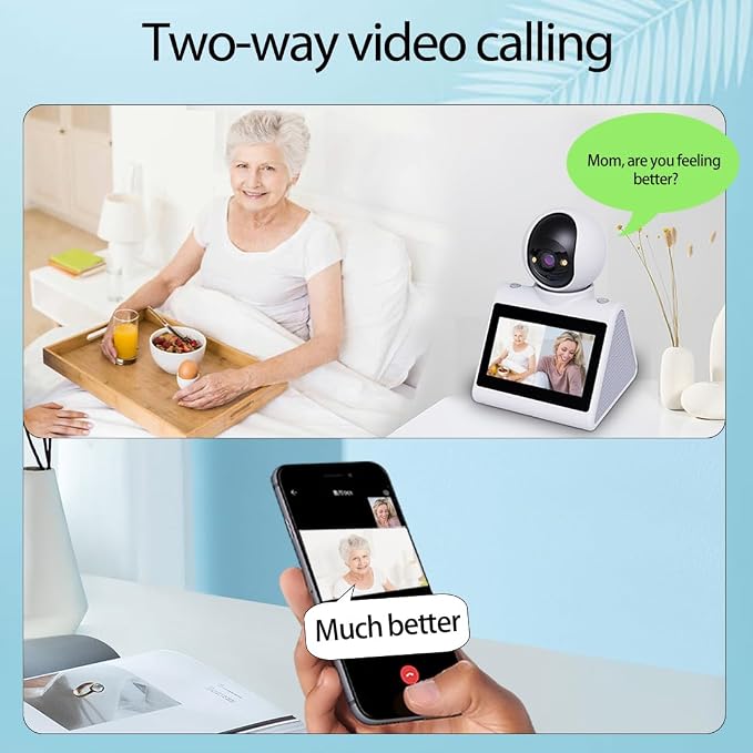 Two-Way Video Pet Dog Nanny Camera, 4.3" Screen Dual-Band 5G/2.4G | Indoor Home Security Monitor with Phone App for Baby, Nanny,Dog,Elder & Pets,Dome Camera
