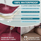 Turquoize 100% Waterproof Sofa Covers Couch Cover Sofa Cover for Dogs Couch Protector Triple Non-Slip Sofa Slipcover for 3 Cushion Couch Furniture Protector for Pets, Kids,Dog (XL Sofa 78", Burgundy)