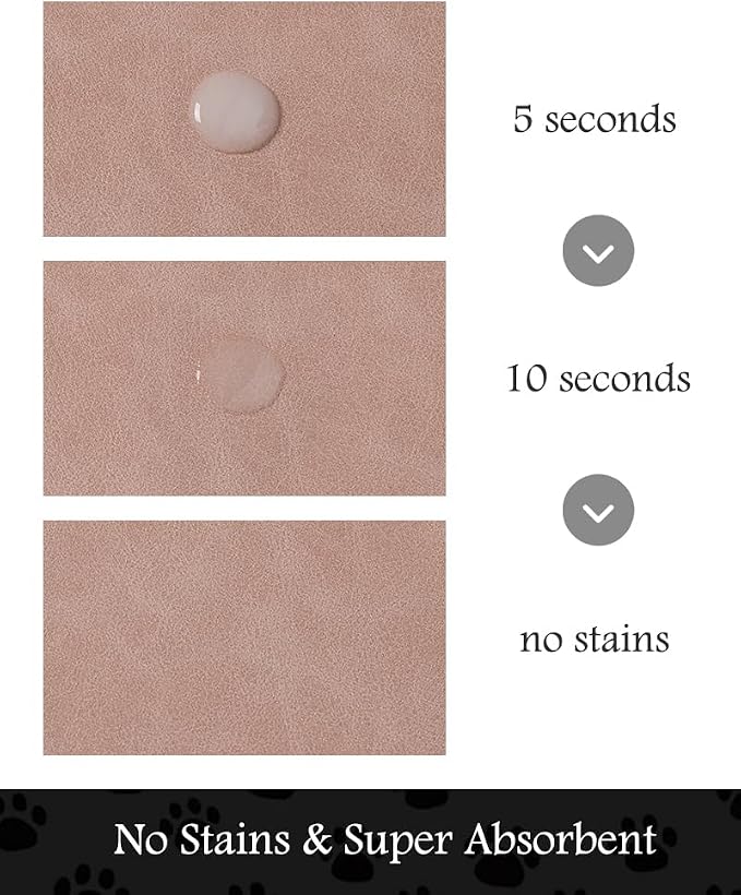 Pet Feeding Mat-Absorbent Dog Mat for Food and Water Bowl-No Stains Quick Dry Water Dispenser Mat-Dog Accessories Pet Supplies-Bowl for Messy Drinkers（Dusty Pink,16"x24"