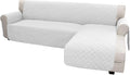 Easy-Going Reversible L-Shape Sectional Couch Cover, Small, White/White | Soft Sofa Slipcover For Dogs, Fits Left/Right Chaise Lounge Protector, Water Resistant Mat For Living Room