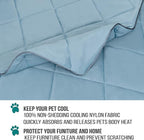 PetAmi Premium Cooling Dog Blanket | Lightweight Fluffy Pet Throw Blanket Bed Cover for Dogs, Cat, Puppies | Pet Blanket Furniture Protector Couch Sofa | Reversible Fuzzy Cozy | 29x40, Dusty Blue