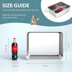 WENBOKMIN Stainless Steel Litter Box - Cat Litter Box Easy to Clean, Never Absorbs Odor, Stains, or Rusts - Silver (17.7" L x 13.5" W x 6" H)