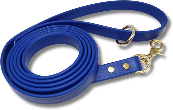 Gummy K9 Dog Leash, Biothane, Dog Training Leash, Made in The USA, 6 Feet, Various Sizes & Colors (3/4, Blue)