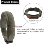 Tactical Dog Collar Adjustable Military Nylon Dog Collar with Control Handle and Heavy Duty Metal Buckle for Medium and Large Dogs (Green,S) | 1000D Heavy-Duty Nylon Fabric，Quick-Release Metal Buckle，Soft-Padded Webbing，Velcro Patch&D-Ring for Training...