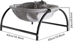 JUNSPOW Cat Bed Dog/Pet Hammock Bed Free-Standing Kitty Sleeping Cat Supplies Pet Supplies Whole Wash Stable & Breathable Easy Assembly Indoors Outdoors, 16.9 in x 16.9 in x 9.5 in