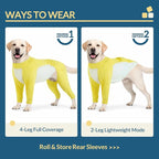 ROZKITCH 2-in-1 Dog Shirts for Cooling Sun Protection in Summer, UPF 50 UV Shirt with Adjustable Drawstring, Breathable Mesh Belly, Summer Dog Apparel for Small Yellow M