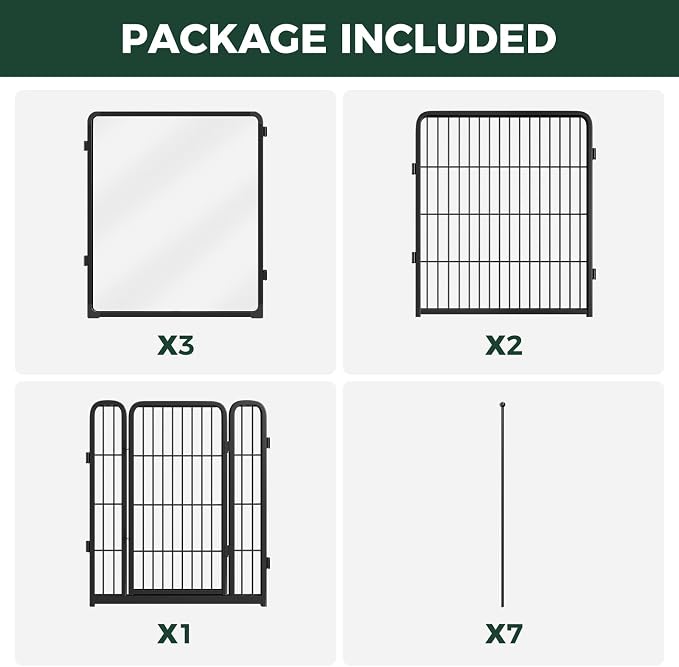 FXW AuraSpace Pro Acrylic & Wire Mesh Indoor Dog Playpen, 32" H, 6 Panels | Clear View, Heavy-duty Metal, Flexible Layouts, Easy Walk-Through, For Small & Medium Dogs, Patented