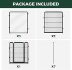 FXW AuraSpace Pro Acrylic & Wire Mesh Indoor Dog Playpen, 32" H, 6 Panels | Clear View, Heavy-duty Metal, Flexible Layouts, Easy Walk-Through, For Small & Medium Dogs, Patented