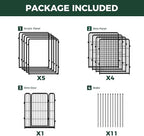 FXW AuraSpace Pro Acrylic & Wire Mesh Indoor Dog Playpen, 32" H, 10 Panels | Clear View, Heavy-duty Metal, Flexible Layouts, Easy Walk-Through, For Small & Medium Dogs, Patented
