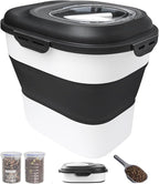 30-35 Lbs Dog Food Storage Container Collapsible Dog Food Container | Large Pet Food Storage with Airtight Lids,Wheels,Scoop and 2Pcs Food Storage Containers for Dog,Cat