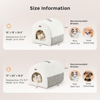 ZOMISIA 2in1 Cat Bed Cave for Indoor Cats & Small Dog, with Washable Pillow | 17 inch, Large Enclosed Cat Hideaway with Non-Slip Bottom, Cozy Dog Cave for Anxious Pets, Easy to Assemble, Removable Pillow
