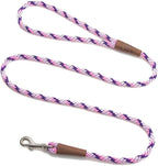 Mendota Pet Snap Leash - British-Style Braided Dog Lead, Made in The USA - Lilac, 1/2 in x 4 ft - for Large Breeds