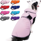 MIGOHI Reflective Dog Coat, Waterproof Winter Jacket, Fleece Lined, Small, Pink