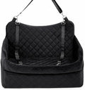 Dog Car Seat for Large Dogs up to 55 lbs, Heavy Duty Booster Seat | Reinforced pet car seat: safety tether, adjustable straps, waterproof Oxford fabric, anti-slip base for SUV, car & truck