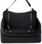 Dog Car Seat for Large Dogs up to 55 lbs, Heavy Duty Booster Seat | Reinforced pet car seat: safety tether, adjustable straps, waterproof Oxford fabric, anti-slip base for SUV, car & truck