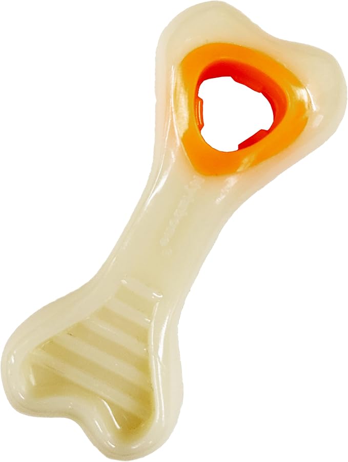 Nylabone Power Chew Knuckle Bone & Pop-In Dog Treat Toy, X-Small | Chicken flavor, includes 4 natural treats, dog enrichment, interactive dog toys to keep them busy, for dogs up to 15 lbs