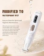 Pet Micro Precision Trimmer, 0.71-Inch Blade, Cordless Paw Clipper | 50dB Quiet Rechargeable Cat Shaver with a 90-Minute Runtime for Dog and Cat Hair Around Paws, Eyes, Ears, Face and Rump Areas