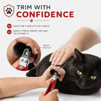 Original Cat Nail Clippers – USA-Made Professional Feline Claw Trimmer, Heavy Duty Steel – Red