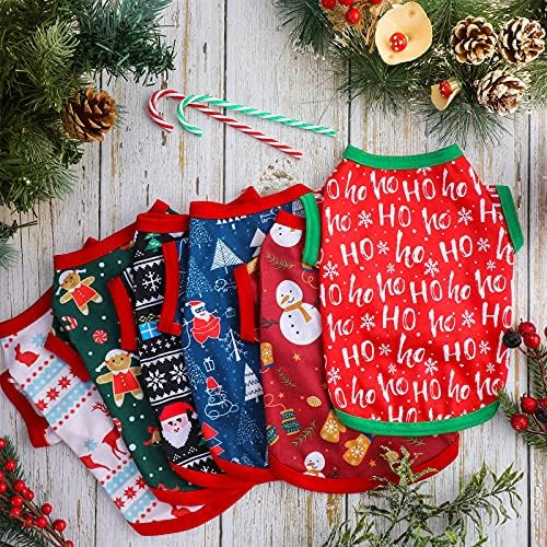 Saintrygo 6 Pieces Christmas Clothes for Dog, M (5.5-8.8lbs) - Image 5