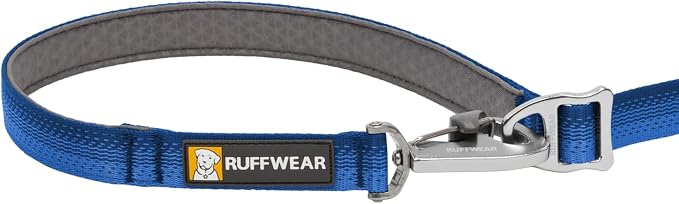 Ruffwear, Switchbak Hands‑Free Dog Leash, Adjustable 2.5–7 ft, Double‑Ended Lead with Lockable Crux Clips and Sliding V‑Rings, Waist‑Worn, Over‑Shoulder or Handheld, Blue Pool