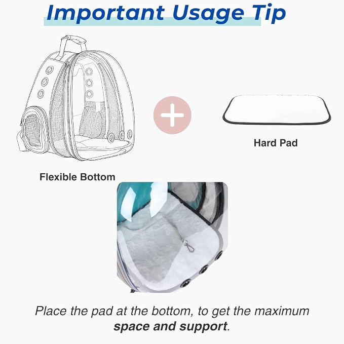 Lollimeow Cat Carrier Backpack, Expandable Bubble Pet Carrier for Cats and Small Dogs, Airline Approved Travel Backpack for Hiking, Walking & Outdoor Adventures - Supports up to 16 lbs