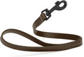 Dogline Biothane Waterproof Dog Leash Strong Coated Nylon Webbing with Black Hardware Odor-Proof Easy to Clean High Performance for Small or Large Dogs Made in USA 2 ft Lead, Dark Chocolate Brown