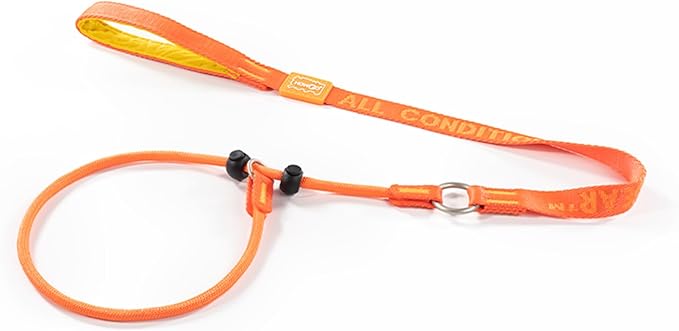 HowGo Slip Lead Dog Leash, 2 Spring-Loaded Slide Stopper (Orange 3.6FT) | Paddle Handles Heavy-Duty Training Lead Collar,Lightweight Aluminum Nylon,No-Pull Walking,Large Medium Breeds,Dog Trainer