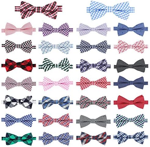 Segarty Bowties for Dogs, 30 PCS Grooming Dog Bow Ties with Adjustable Collar Puppy Bow Ties Bulk for Small Medium Pets Cats Christmas Valentine Holiday by Segarty