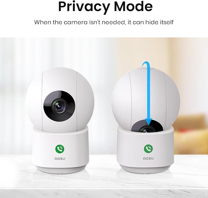 aosu 4MP Indoor Security Camera - Baby & Pet Monitoring with 5/2.4 GHz WiFi | 360° Home View,One-Touch Calls,People & Pet Detection,Smart Tracking and Notification,2.5K Night Vision & 24/7 Recording