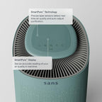 Sans True HEPA Air Purifier for Extra Large Rooms (1,854 sq ft) | UV-C Light Layer & Carbon Odor Absorption | Quiet 25dB Auto-Mode, Captures Smoke, Dust & Allergens (Agave)
