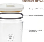 LEAWALK 10Lbs/10.57Qt Airtight Dog Cat Food Storage Container and Dog Treat Containers BPA-Free, PET Clear Stackable Pet Storage Bin, Pop Top, 1-Cup Scoop for Pet Food/Rice/Flour/Bread/Grains